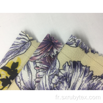 Bulle de polyester et spandex avec tissu à imprimé lurex argenté